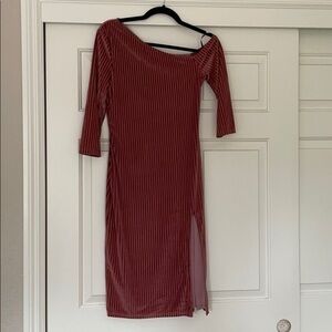 MinkPink Dress small velour ribbed